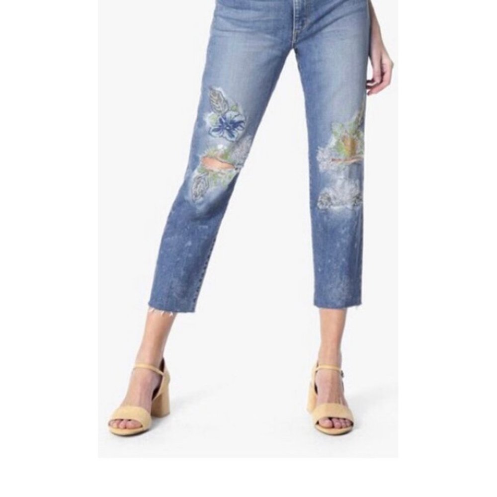 Joe's Jeans The Debbie Embroidered High Rise Crop